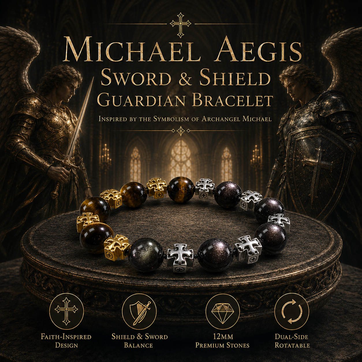 Michael Aegis Sword & Shield Guardian Bracelet
